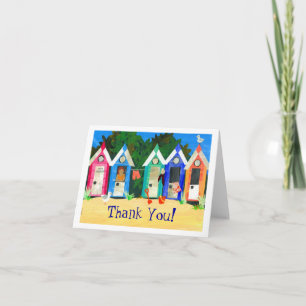 Beach Huts 'Tack' Notecard Tack Kort