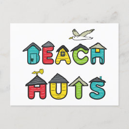 Beach Huts Vykort