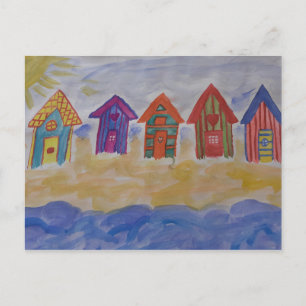 Beach Huts Vykort