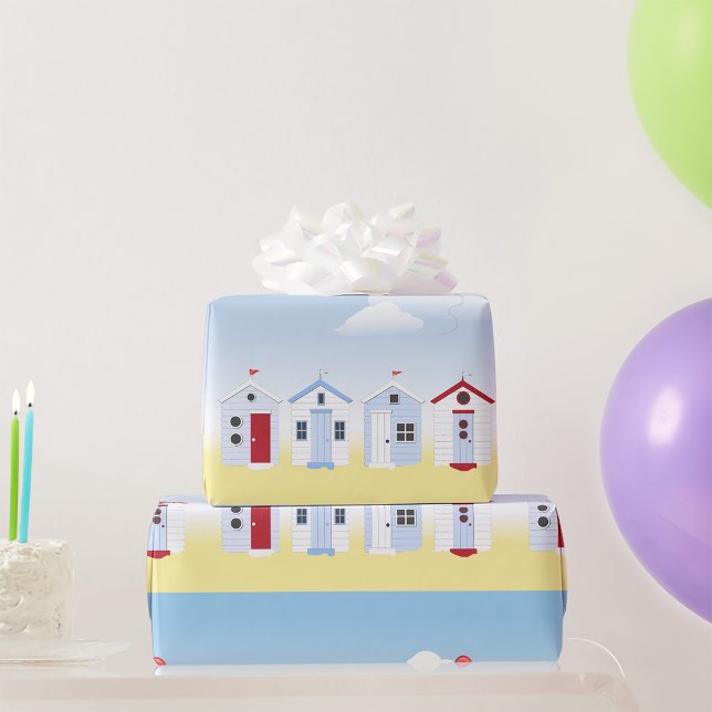 Beach Huts Wrapping Papper Presentpapper (Skapare uppladdad)