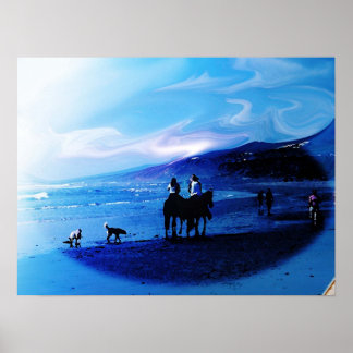Beach i Baja Mexiko Poster