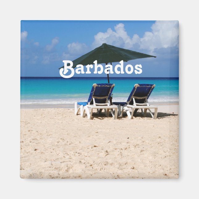 Beach i Barbados Magnet (Framsidan)