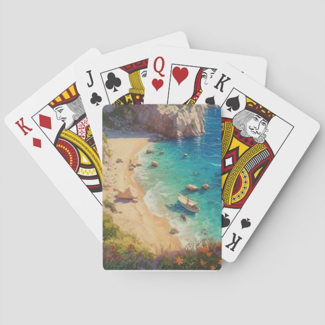 Beach i Grekland Casinokort (Baksidan)