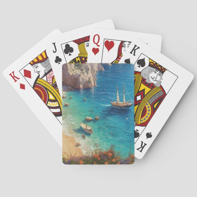 Beach i Grekland Casinokort (Baksidan)