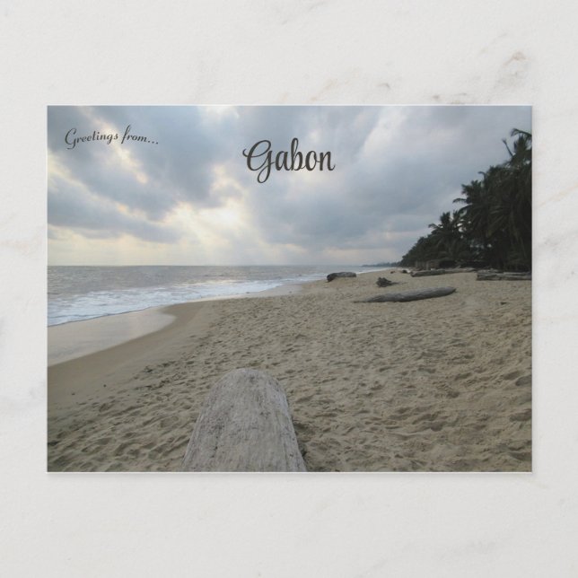 Beach i Libreville Gabon Vykort (Framsida)