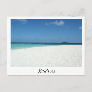 Beach i Maldivernas vykort