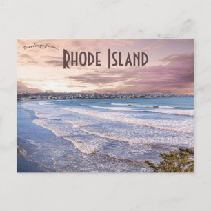 Beach i Newport Rhode island Vykort