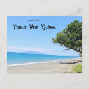 Beach i Öster Sepik-provinsen Papua Nya Guinea Vykort