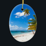 Beach i Saona Dominikanska republiken Julgransprydnad Keramik<br><div class="desc">Beach i Saona Dominikanska republiken.</div>