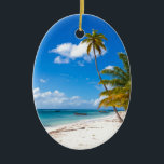 Beach i Saona Dominikanska republiken Julgransprydnad Keramik<br><div class="desc">Beach i Saona Dominikanska republiken.</div>