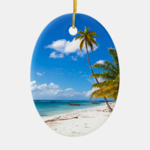 Beach i Saona Dominikanska republiken Julgransprydnad Keramik