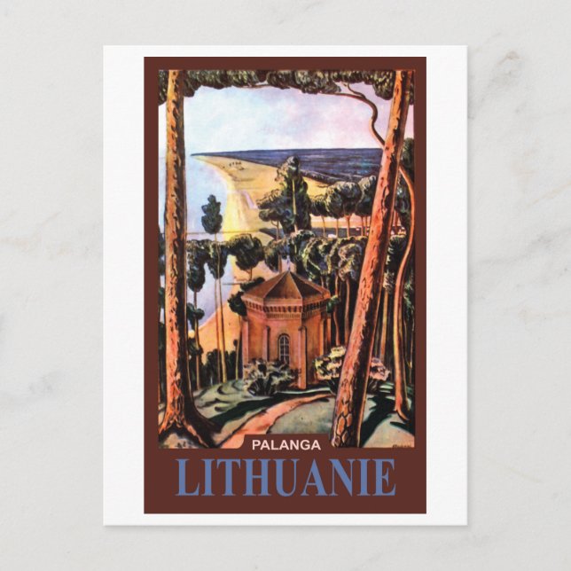 Beach i staden Palanga, Litauen Vykort (Framsida)