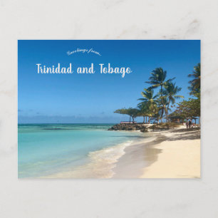 Beach i Trinidad och Tobago Vykort