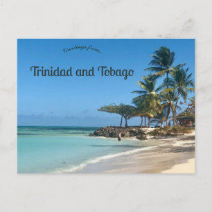 Beach i Trinidad och Tobago Vykort