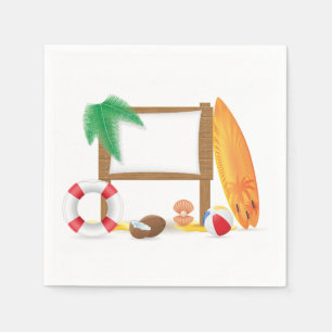Beach-ikoner Papprare servetter