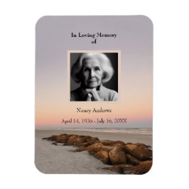 Beach in Loving Memory Funeral Memorial Keepsak Magnet