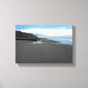 Beach in Mundesley, Norfolk av Alexandra Cook Canvastryck