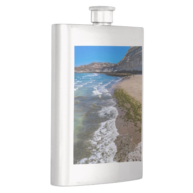 Beach in Puerto Piramides, Argentina Fickplunta (Höger)