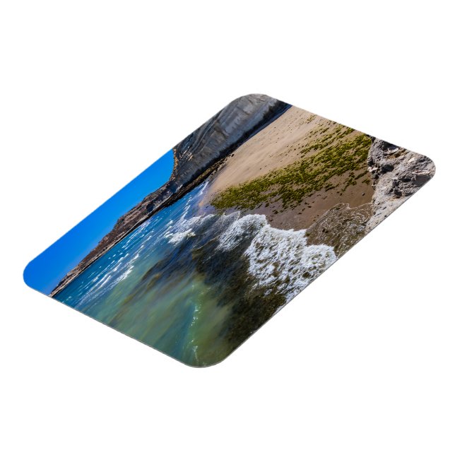 Beach in Puerto Piramides, Argentina Magnet (Vänstra Sidan)