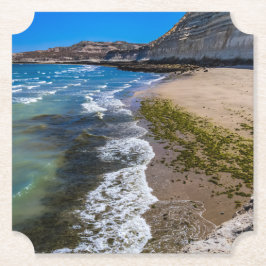 Beach in Puerto Piramides, Argentina Underlägg Papper