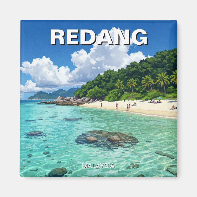 Beach in Redang Malaysia Magnet (Framsidan)