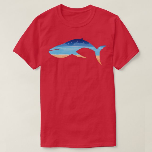 Beach In The Whale T Shirt (Design framsida)