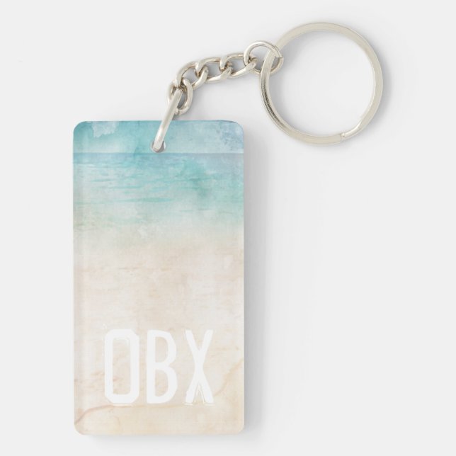 Beach Initialer Vatten Sand Travel Souvenir Roligt (Baksidan)
