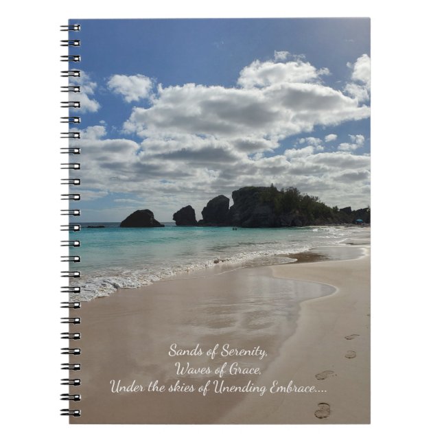 Beach inspirational Spiral Anteckningsbok (Framsidan)