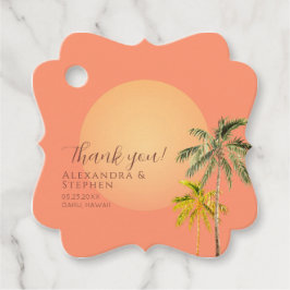 Beach Italy Sunset Tuscan Destination Wedding Gåvor Etiketter