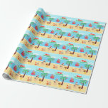 Beach jul Party Presentpapper<br><div class="desc">Roligt,  jul party på stranden.</div>
