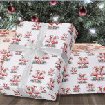 Beach-jul Presentpapper<br><div class="desc">Fira helgdagarna med lite surfa och sand med denna papper som innehåller två rosa flingor med presenter vid fötterna och som bär julhattar. Önska dina kära en lycklig julhelg i Bachy stil. Vare sig du bor på en strand eller tropisk plats som Florida, Hawaii, Bahamas, eller bara kärlek vid stranden,...</div>