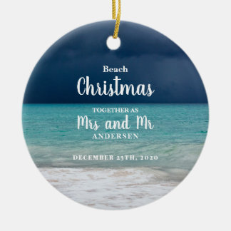 Beach jul tillsammans Mrs. Family Julgransprydnad Keramik