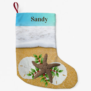 Beach julgranskund Dubbla Sida Liten Julstrumpa