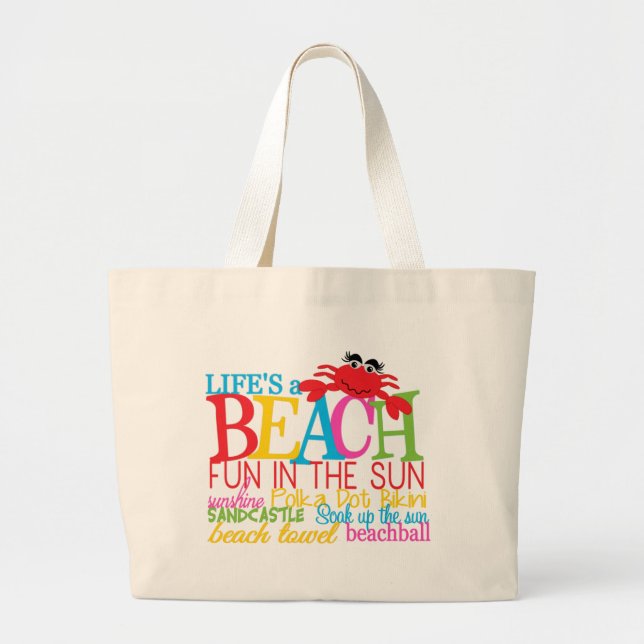 Beach Jumbo Tote Tygkasse (Framsidan)