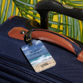 Beach kallar mig Tropical Paradise Bagagebricka