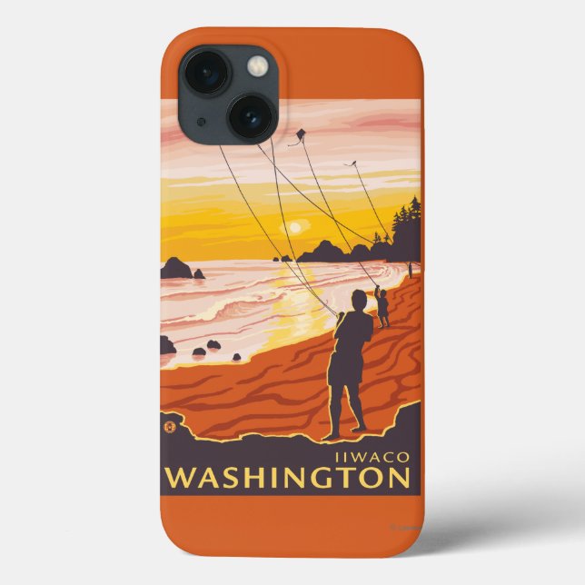 Beach & Kites - Ilwaco, Washington (Baksida)