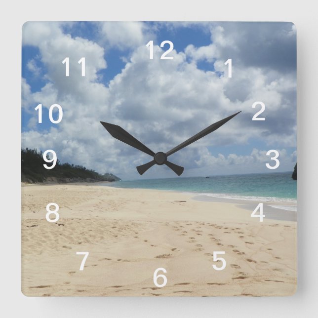 Beach-klocka Fyrkantig Klocka (Framsida)