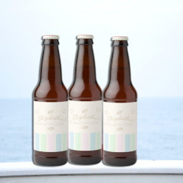 Beach Klubb Birthday Ölflaska Etikett