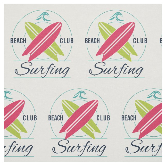 Beach Klubb Surfing anpassningsbar väv Tyg (Provkarta)