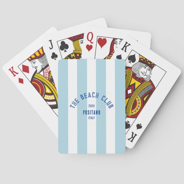Beach Klubb Vapensköld Blue Cabana Rand Casinokort (Baksidan)