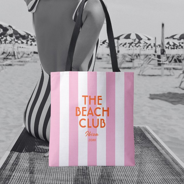 Beach-Klubben Ibiza Rosa Cabana Rand Tygkasse (Skapare uppladdad)