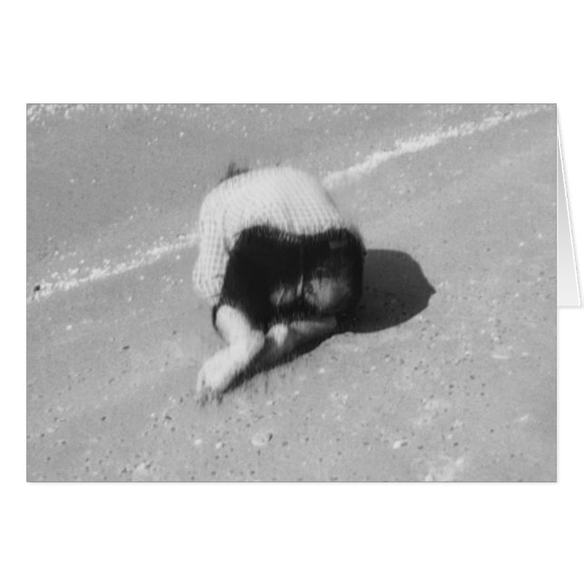 Beach-knappen Hälsningskort (Framsidan Horizontal)