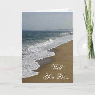 Beach kommer du bli min bridesmaid inbjudan