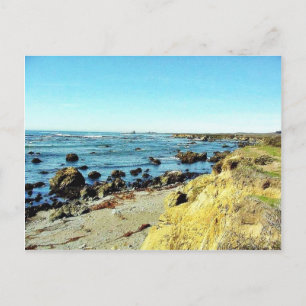 Beach Kusten i Monterey Ocean Vatten Vykort