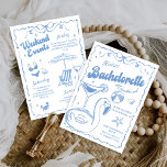 Beach Last Toast Bachelorette Helg Inbjudningar<br><div class="desc">Beach Last Toast Bachelorette Helg-inbjudan</div>