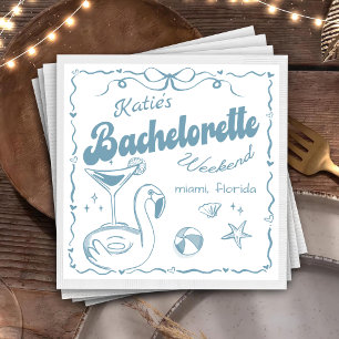 Beach Last Toast Bachelorette Party Napkins Pappersservett