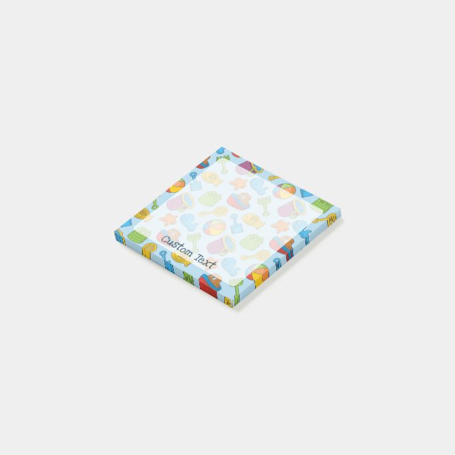 Beach Leksaker Icons Post-it Block (Vinklad)