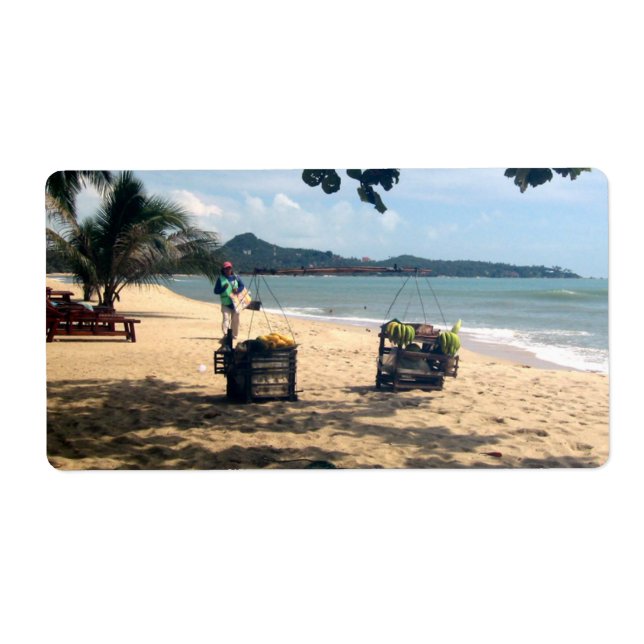 Beach-leverantörer ... Lamai Beach, Koh Samui-ön Fraktsedel (Framsidan)