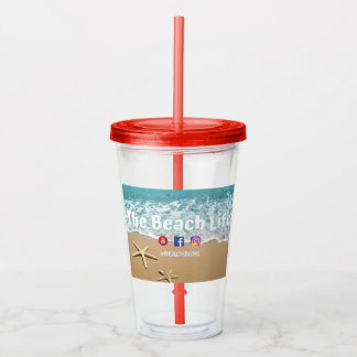 Beach Life - Akryltumblare Take Away Mugg