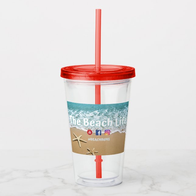 Beach Life - Akryltumblare Take Away Mugg (Framsida)